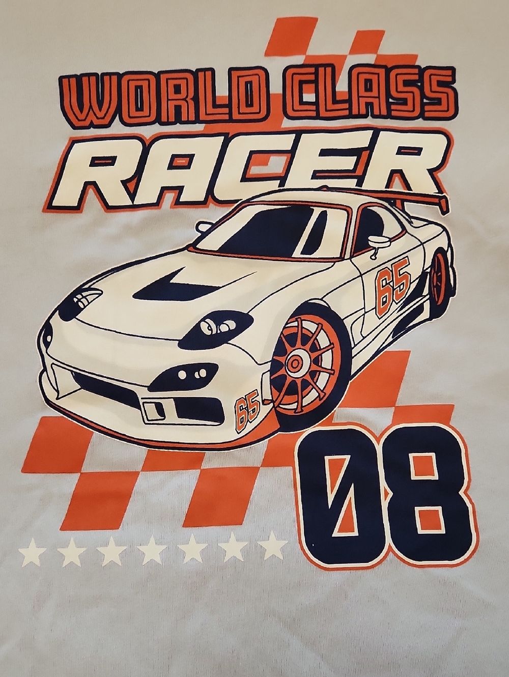 wonder nation White & Orange World Class Racer Graphic Tee